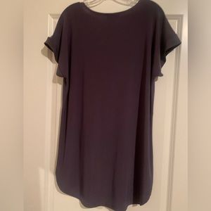 A U W Dark Grey Long Tunic Top